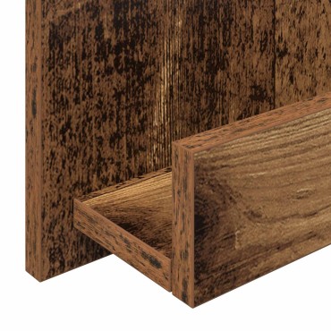 vidaXL Ράφι Περιοδικών Παλιό ξύλο 43x11x102cm Επεξεργασμένο Ξύλο 1 τεμ.