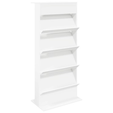 vidaXL Ράφι Περιοδικών Λευκό 70x41x156cm Επεξεργασμένο Ξύλο