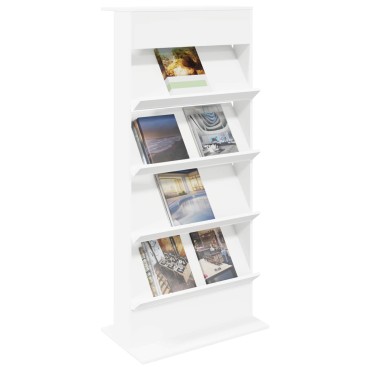 vidaXL Ράφι Περιοδικών Λευκό 70x41x156cm Επεξεργασμένο Ξύλο