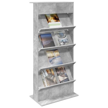 vidaXL Ράφι Περιοδικών Σκυρόδεμα Γκρι 70x41x156cm