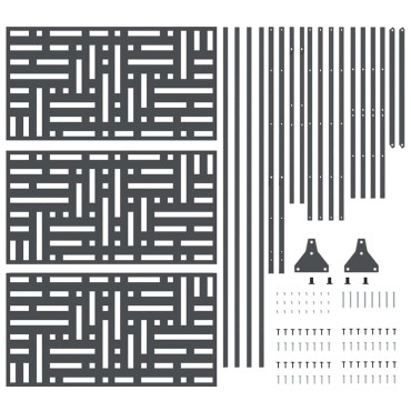 vidaXL Οθόνη Ιδιωτικότητας 100x50x180cm Ατσάλι Ανθρακί