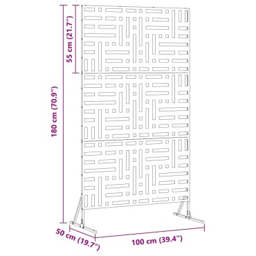 vidaXL Οθόνη Ιδιωτικότητας 100x50x180cm Ατσάλι Ανθρακί