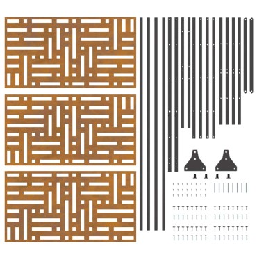 vidaXL Οθόνη Ιδιωτικότητας 100x50x180cm Σκ rusty