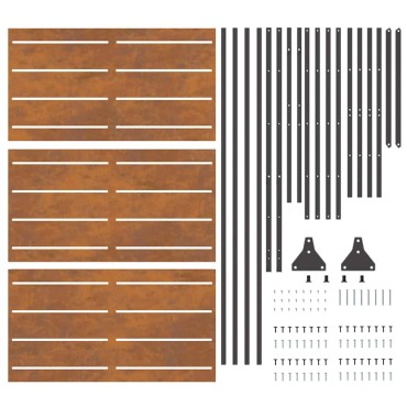 vidaXL Οθόνη Ιδιωτικότητας 100x50x180cm Σκ rusty