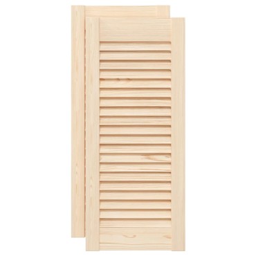 vidaXL Πορτάκια με Περσίδες 2 Τεμ. 69x29,5 εκ. από Μασίφ Ξύλο Πεύκου