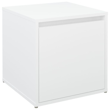 vidaXL Κουτί με Συρτάρι Λευκό 40,5x40x40cm Επεξεργασμένο Ξύλο