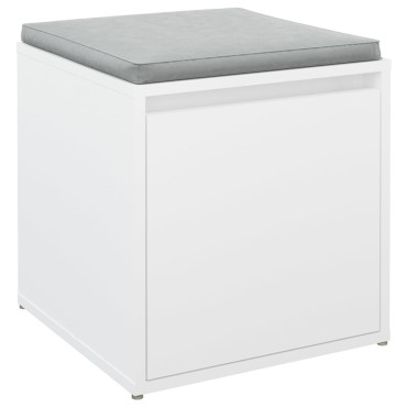 vidaXL Κουτί με Συρτάρι Λευκό 40,5x40x40cm Επεξεργασμένο Ξύλο