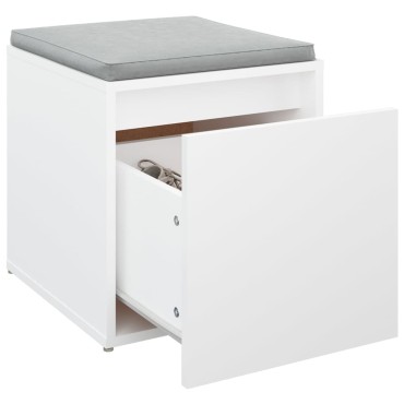 vidaXL Κουτί με Συρτάρι Λευκό 40,5x40x40cm Επεξεργασμένο Ξύλο