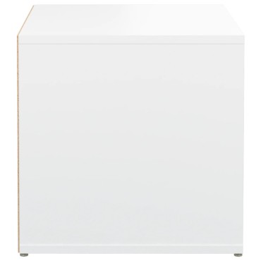 vidaXL Κουτί με Συρτάρι Λευκό 40,5x40x40cm Επεξεργασμένο Ξύλο