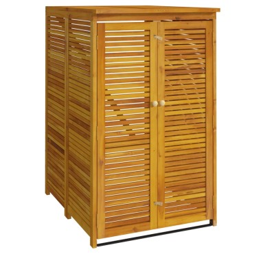vidaXL Πλαίσιο Μονού Κάδου Απορριμάτων 70x89x117 εκ Μασίφ Ξύλο Ακακίας