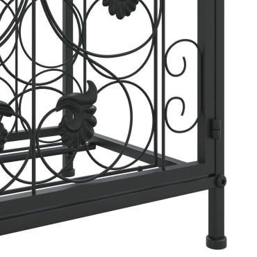 vidaXL Ραφιέρα Κρασιών 41 Μπουκ. Μαύρη 45x36x120cm Σφυρήλατο Σίδερο 1 τεμ.