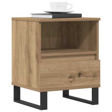 vidaXL Κομοδίνο τεχνίτης Δρυς 40x35x50cm από Επεξεργασμένο Ξύλο 1 τεμ.