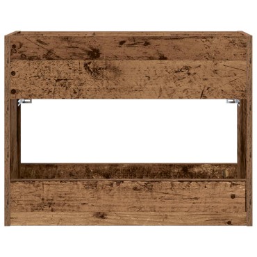 vidaXL Σχέδιο & βάση αποθήκευσης Παλιό ξύλο 65 x 24 x 50 εκ