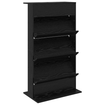 vidaXL Ράφι Περιοδικών Μαύρη Οξυά 70x41x126cm Επεξεργασμένο Ξύλο