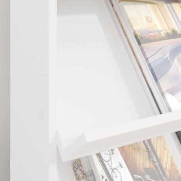 vidaXL Ράφι Περιοδικών Λευκό 70x41x96cm Επεξεργασμένο Ξύλο
