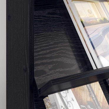 vidaXL Ράφι Περιοδικών Μαύρη Οξυά 70x41x96cm Επεξεργασμένο Ξύλο