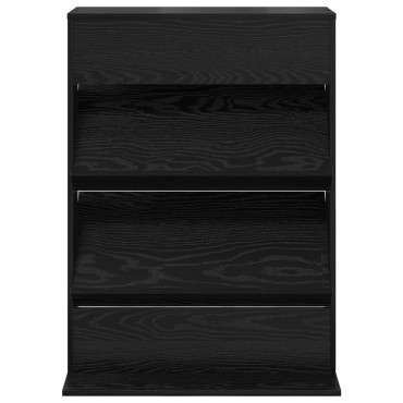 vidaXL Ράφι Περιοδικών Μαύρη Οξυά 70x41x96cm Επεξεργασμένο Ξύλο