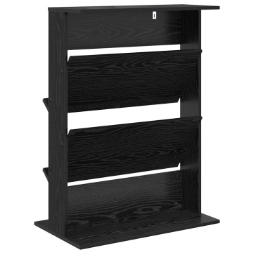 vidaXL Ράφι Περιοδικών Μαύρη Οξυά 70x41x96cm Επεξεργασμένο Ξύλο