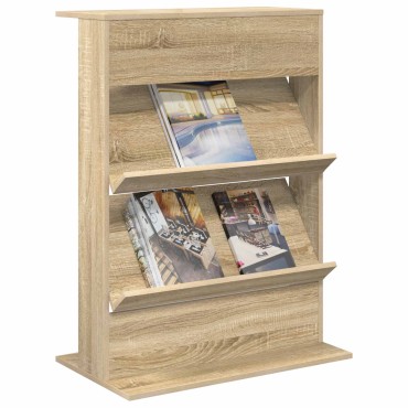 vidaXL Ράφι Περιοδικών Δρύς Sonoma 70x41x96cm Επεξεργασμένο Ξύλο