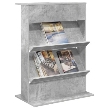 vidaXL Ράφι Περιοδικών Σκυρόδεμα Γκρι 70x41x96cm