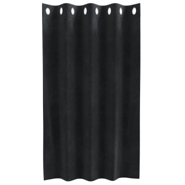 vidaXL Κουρτίνες συσκότισης 2 τμχ. Μαύρο 140x140cm Βελούδο