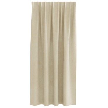vidaXL Κουρτίνες συσκότισης 2 τμχ. Κρεμ 140x175cm Βελούδο
