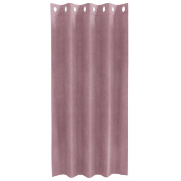 vidaXL Κουρτίνες 2 τμχ. Σκούρο ροζ 140x175cm Βελούδο
