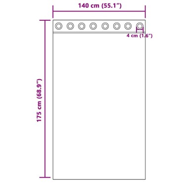 vidaXL Κουρτίνες 2 τμχ. Σκούρο ροζ 140x175cm Βελούδο