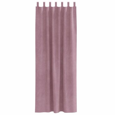 vidaXL Κουρτίνες συσκότισης 2 τμχ. Σκούρο ροζ 140x225cm Βελούδο
