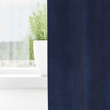 vidaXL Κουρτίνες 2 τμχ. Σκούρο Μπλε 140x140cm Βελούδο