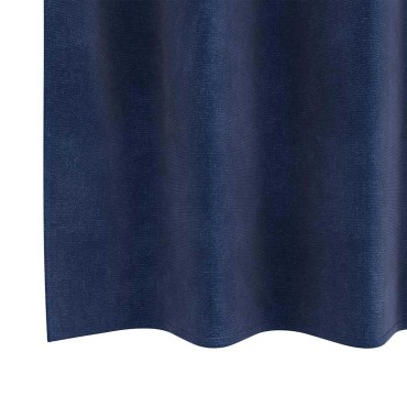 vidaXL Κουρτίνες 2 τμχ. Σκούρο Μπλε 140x140cm Βελούδο