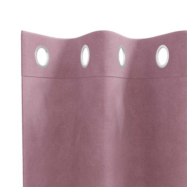 vidaXL Κουρτίνες 2 τμχ. Σκούρο ροζ 140x140cm Βελούδο