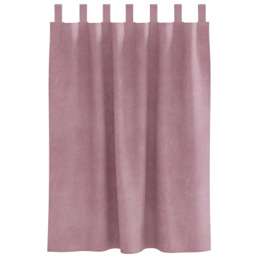 vidaXL Κουρτίνες 2 τμχ. Σκούρο ροζ 140x140cm Βελούδο