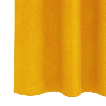 vidaXL Κουρτίνες 2 τμχ. Μουσταρδί 140x225cm Βελούδο
