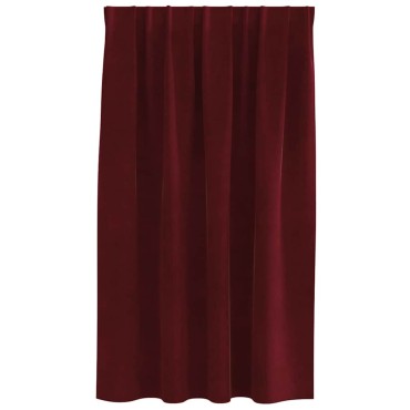 vidaXL Κουρτίνες συσκότισης 2 τμχ. Κόκκινο 140x140cm Βελούδο