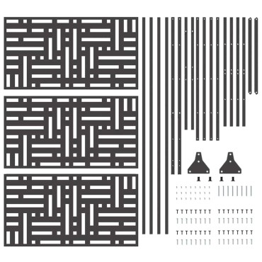 vidaXL Οθόνη Ιδιωτικότητας 100x50x180cm Ατσάλι Μαύρο