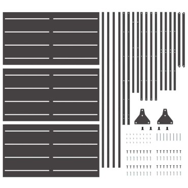 vidaXL Οθόνη Ιδιωτικότητας 100x50x180cm Ατσάλι Μαύρο