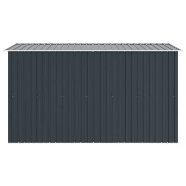 vidaXL Αποθήκη Κήπου Ανθρακί 257 x 298 x 178 εκ. από Μέταλλο