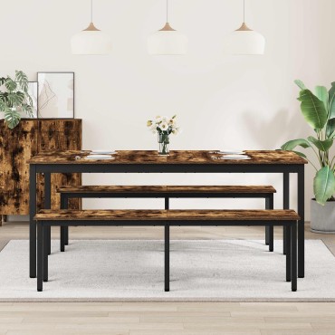 vidaXL Τραπεζαρίες 2 τεμ. 180x90x75cm Επεξεργασμένο Ξύλο