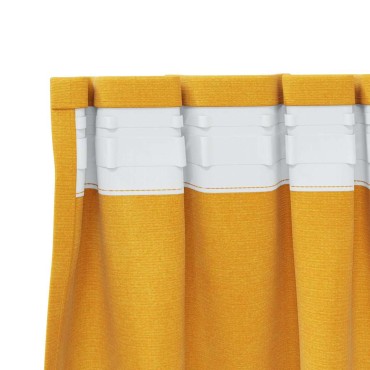 vidaXL Κουρτίνες 2 τμχ. Μουσταρδί 140x140cm Βελούδο
