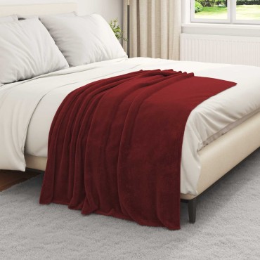 vidaXL Κουβέρτα Βεραμάν Κόκκινο 130 x 150 cm Μαλλί