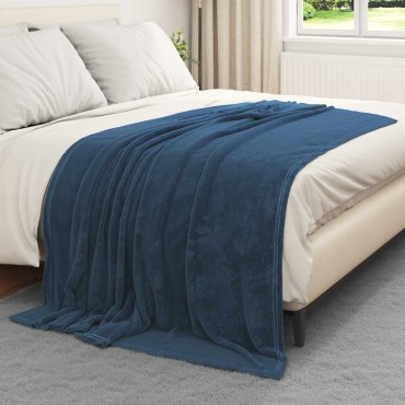 vidaXL Ριχτάρια 6 τμχ. Σκούρο μπλε 150 x 200 cm 4.68 Μαλλί