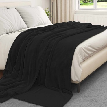vidaXL Ριχτάρια 6 τμχ. Μαύρο 220 x 240 cm 8.24 kg Μαλλί