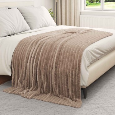 vidaXL Κουβέρτα Καμηλοπάρδαλη 200 x 150 cm Μαλλί