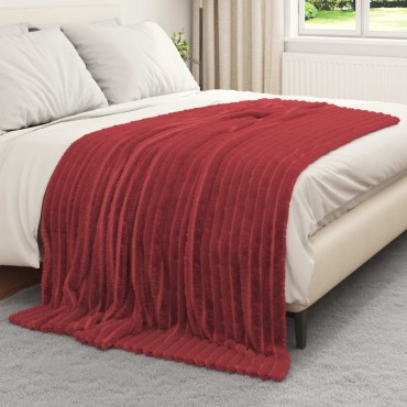 vidaXL Κουβέρτα Βεραμάν Κόκκινο 200 x 150 cm Μαλλί