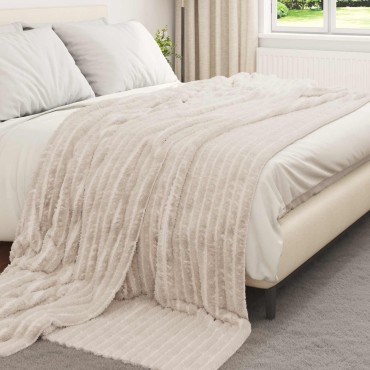 vidaXL Ριχτάρια 6 τμχ. Μπεζ 240 x 220 cm 8.76 Μαλλί