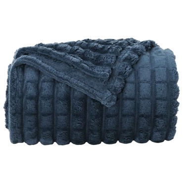 vidaXL Κουβέρτα Σκούρο μπλε 200 x 150 cm 0.75 kg Μαλλί
