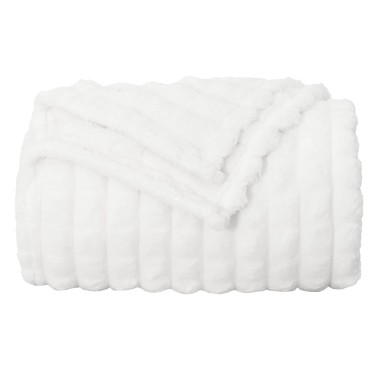 vidaXL Κουβέρτα Λευκό 240 x 220 cm Μαλλί