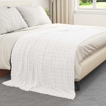 vidaXL Ριχτάρια 6 τμχ. Λευκό 200 x 150 cm 4.5 Μαλλί