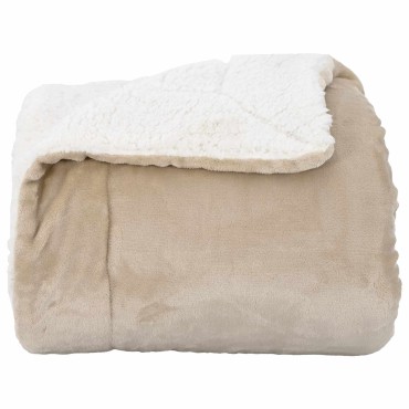 vidaXL Ριχτάρι Μπεζ 150 x 200 cm 1.64 kg Μαλλί